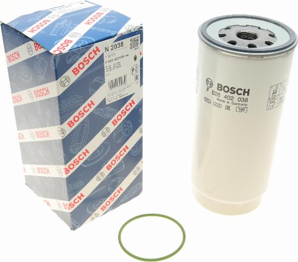 BOSCH F 026 402 038 - Паливний фільтр avtolavka.club