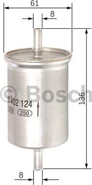 BOSCH F 026 402 124 - Паливний фільтр avtolavka.club