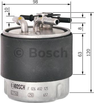 BOSCH F 026 402 125 - Паливний фільтр avtolavka.club