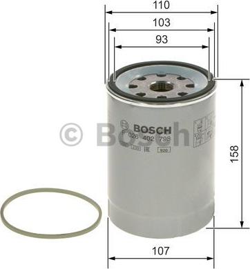 BOSCH F 026 402 798 - Паливний фільтр avtolavka.club