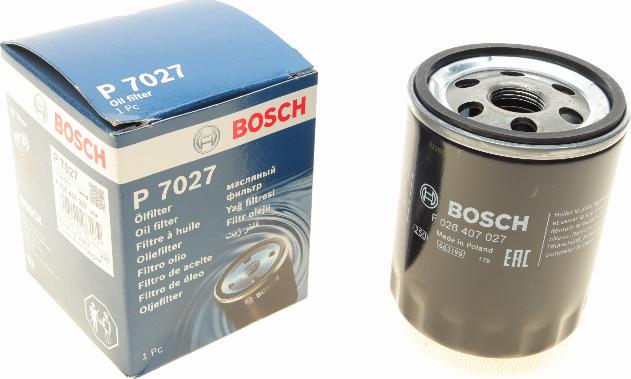 BOSCH F 026 407 027 - Масляний фільтр avtolavka.club