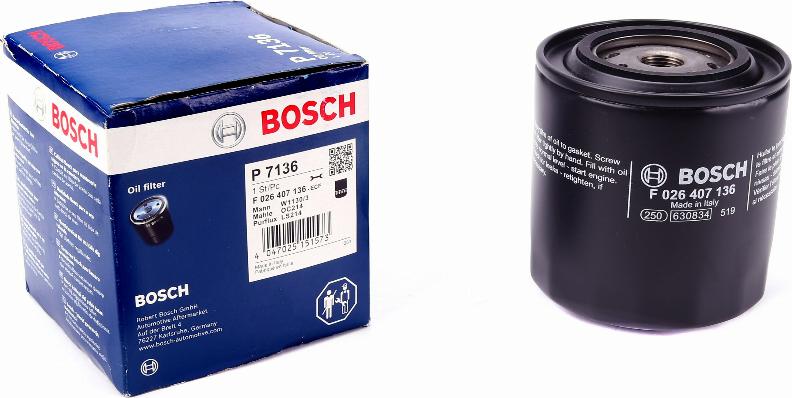 BOSCH F 026 407 136 - Масляний фільтр avtolavka.club