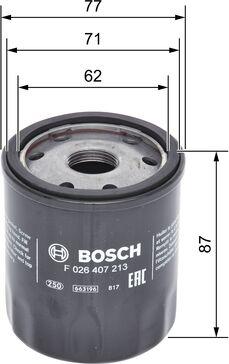 BOSCH F 026 407 213 - Масляний фільтр avtolavka.club