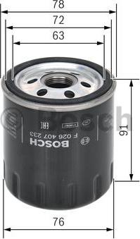 BOSCH F 026 407 233 - Масляний фільтр avtolavka.club