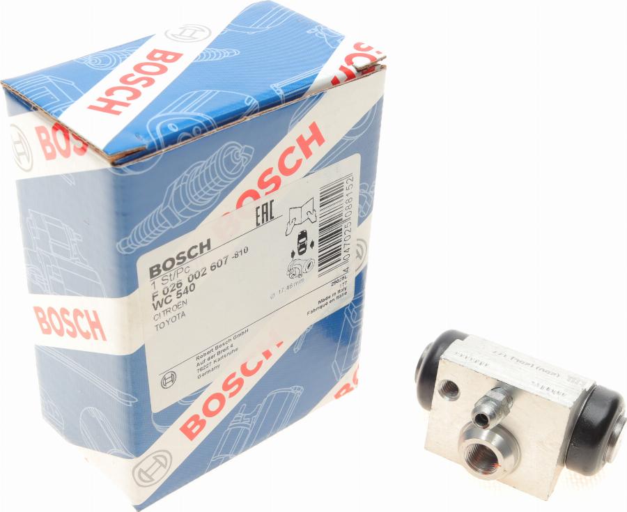 BOSCH F 026 002 607 - Колісний гальмівний циліндр avtolavka.club