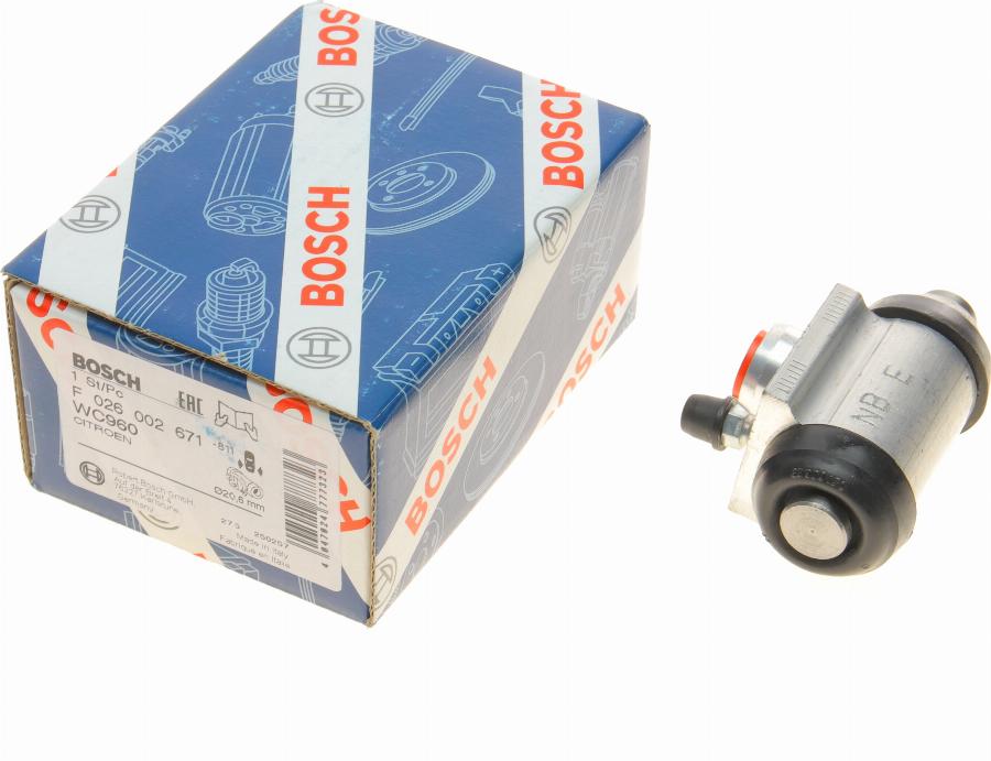 BOSCH F 026 002 671 - Колісний гальмівний циліндр avtolavka.club