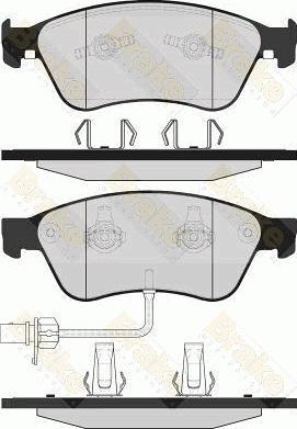 Brake Engineering PA1621 - Гальмівні колодки, дискові гальма avtolavka.club