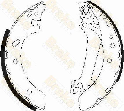 Brake Engineering SH2503 - Комплект гальм, барабанний механізм avtolavka.club