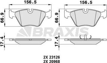 Braxis AA0472 - Гальмівні колодки, дискові гальма avtolavka.club