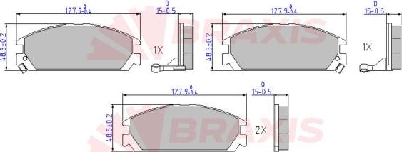 Braxis AA0645 - Гальмівні колодки, дискові гальма avtolavka.club