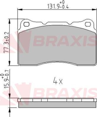 Braxis AA0651 - Гальмівні колодки, дискові гальма avtolavka.club