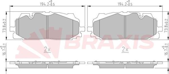 Braxis AA0666 - Гальмівні колодки, дискові гальма avtolavka.club