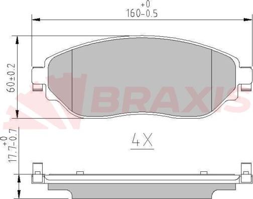 Braxis AA0606 - Гальмівні колодки, дискові гальма avtolavka.club