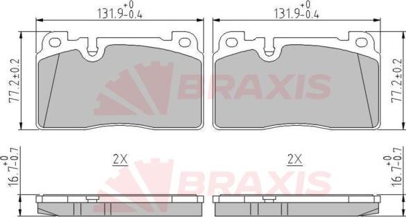 Braxis AA0639 - Гальмівні колодки, дискові гальма avtolavka.club