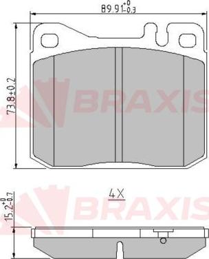 Braxis AA0635 - Гальмівні колодки, дискові гальма avtolavka.club