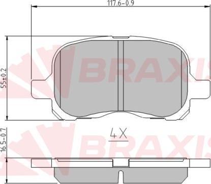 Braxis AA0632 - Гальмівні колодки, дискові гальма avtolavka.club