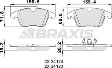 Braxis AA0044 - Гальмівні колодки, дискові гальма avtolavka.club