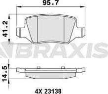 Braxis AA0047 - Гальмівні колодки, дискові гальма avtolavka.club