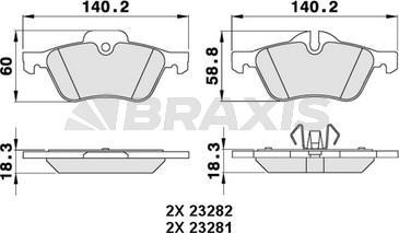 Braxis AA0069 - Гальмівні колодки, дискові гальма avtolavka.club