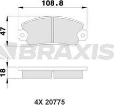 Braxis AA0030 - Гальмівні колодки, дискові гальма avtolavka.club