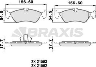 Braxis AA0198 - Гальмівні колодки, дискові гальма avtolavka.club