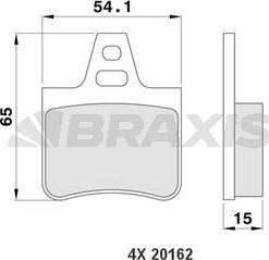 Braxis AA0164 - Гальмівні колодки, дискові гальма avtolavka.club