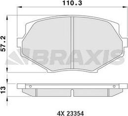 Braxis AA0168 - Гальмівні колодки, дискові гальма avtolavka.club