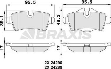 Braxis AA0101 - Гальмівні колодки, дискові гальма avtolavka.club