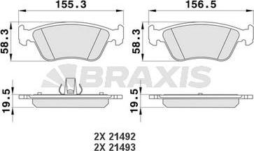 Braxis AA0186 - Гальмівні колодки, дискові гальма avtolavka.club