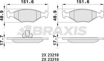 Braxis AA0182 - Гальмівні колодки, дискові гальма avtolavka.club