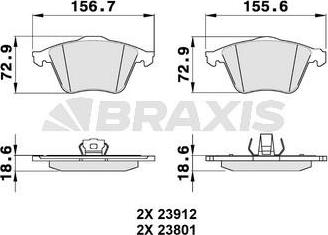 Braxis AA0136 - Гальмівні колодки, дискові гальма avtolavka.club