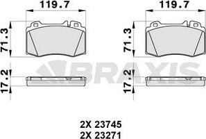 Braxis AA0130 - Гальмівні колодки, дискові гальма avtolavka.club