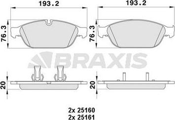 Braxis AA0394 - Гальмівні колодки, дискові гальма avtolavka.club