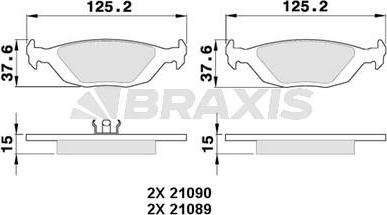 Braxis AA0344 - Гальмівні колодки, дискові гальма avtolavka.club