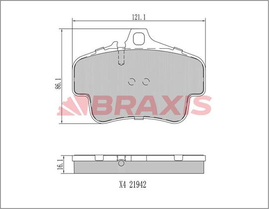 Braxis AA0345 - Гальмівні колодки, дискові гальма avtolavka.club