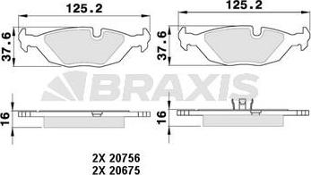 Braxis AA0361 - Гальмівні колодки, дискові гальма avtolavka.club