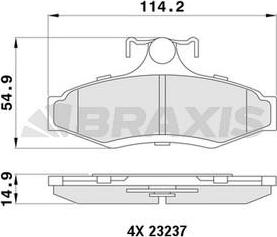 Braxis AA0379 - Гальмівні колодки, дискові гальма avtolavka.club