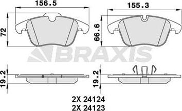 Braxis AA0261 - Гальмівні колодки, дискові гальма avtolavka.club