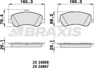 Braxis AA0209 - Гальмівні колодки, дискові гальма avtolavka.club