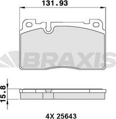 Braxis AA0286 - Гальмівні колодки, дискові гальма avtolavka.club