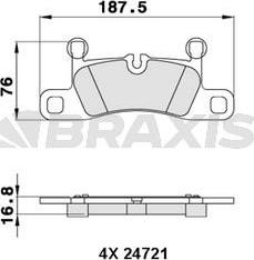 Braxis AA0283 - Гальмівні колодки, дискові гальма avtolavka.club