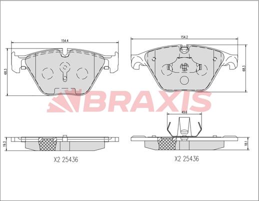 Braxis AA0738 - Гальмівні колодки, дискові гальма avtolavka.club