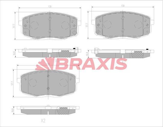 Braxis AA0771 - Гальмівні колодки, дискові гальма avtolavka.club