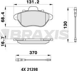 Braxis AB0456 - Гальмівні колодки, дискові гальма avtolavka.club