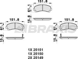 Braxis AB0400 - Гальмівні колодки, дискові гальма avtolavka.club