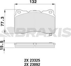 Braxis AB0501 - Гальмівні колодки, дискові гальма avtolavka.club