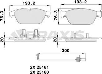 Braxis AB0502 - Гальмівні колодки, дискові гальма avtolavka.club