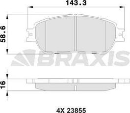 Braxis AB0516 - Гальмівні колодки, дискові гальма avtolavka.club