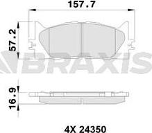 Braxis AB0538 - Гальмівні колодки, дискові гальма avtolavka.club