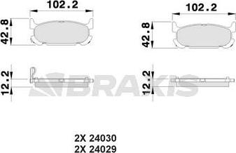 Braxis AB0520 - Гальмівні колодки, дискові гальма avtolavka.club